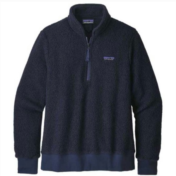 Patagonia Navy Blue Woolyester Pullover Size Large - Picture 1 of 6